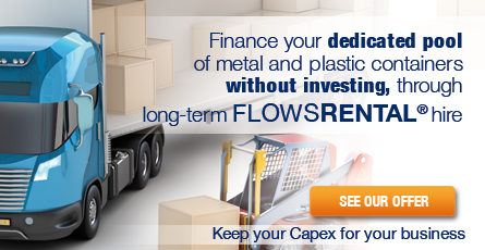 Finance your dedicated pool of metal and plastic containers without investing, through long-term FLOWSRENTAL hire