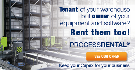 Tenant of your warehouse but owner of your equipment and software? Rent them too! PROCESSRENTAL